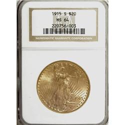 1915-S $20 MS64 NGC