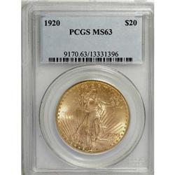 1920 $20 MS63 PCGS