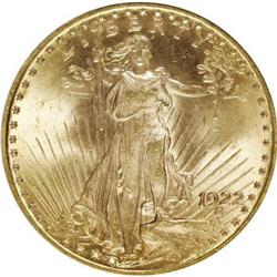 1922 $20 MS64 PCGS