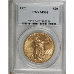 1923 $20 MS64 PCGS