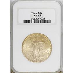 1924 $20 MS63 NGC