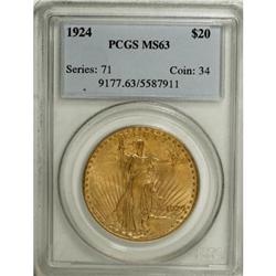1924 $20 MS63 PCGS