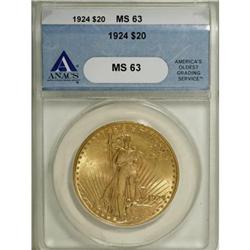 1924 $20 MS63 ANACS