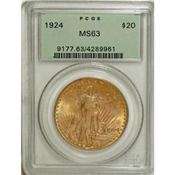 1924 $20 MS63 PCGS