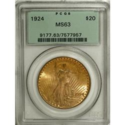 1924 $20 MS63 PCGS