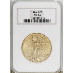 1924 $20 MS64 NGC