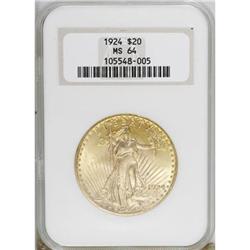 1924 $20 MS64 NGC