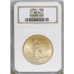 1924 $20 MS64 NGC