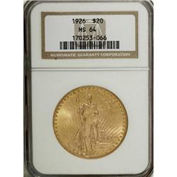 1926 $20 MS64 NGC