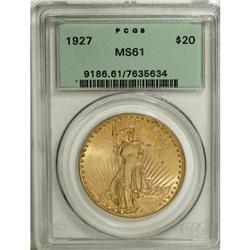 1927 $20 MS61 PCGS