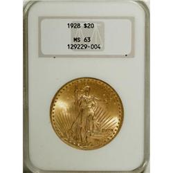 1928 $20 MS63 NGC