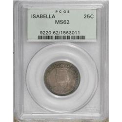 1893 25C Isabella Quarter MS62 PCGS