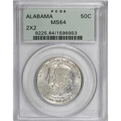1921 50C Alabama 2x2 MS64 PCGS