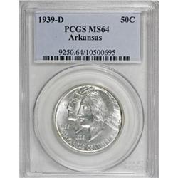 1939-D 50C Arkansas MS64 PCGS