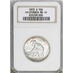 1925-S 50C California MS64 NGC