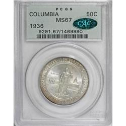 1936 50C Columbia MS67 PCGS