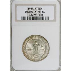 1936-D 50C Columbia MS66 NGC
