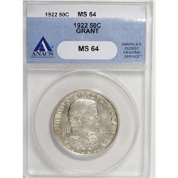 1922 50C Grant no Star MS64 ANACS