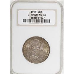 1918 50C Lincoln MS65 NGC