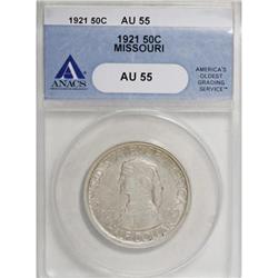 1921 50C Missouri AU55 ANACS