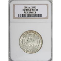 1936 50C Norfolk MS66 NGC