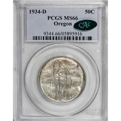 1934-D 50C Oregon MS66 PCGS