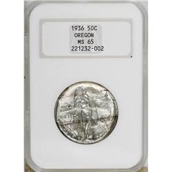 1936 50C Oregon MS65 NGC
