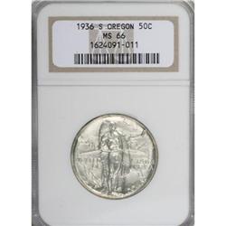 1936-S 50C Oregon MS66 NGC