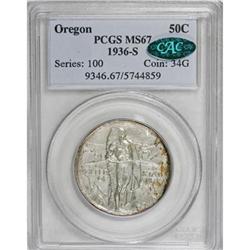 1936-S 50C Oregon MS67 PCGS