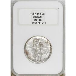 1937-D 50C Oregon MS66 NGC