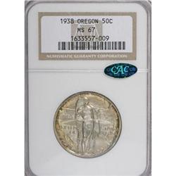 1938 50C Oregon MS67 NGC