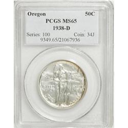 1938-D 50C Oregon MS65 PCGS