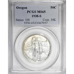 1938-S 50C Oregon MS65 PCGS