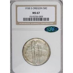 1938-S 50C Oregon MS67 NGC