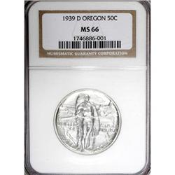 1939-D 50C Oregon MS66 NGC