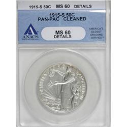 1915-S 50C Panama-Pacific MS60 ANACS