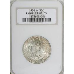 1936-D 50C Rhode Island MS65 NGC