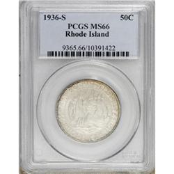1936-S 50C Rhode Island MS66 PCGS