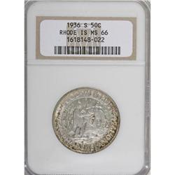 1936-S 50C Rhode Island MS66 NGC
