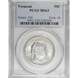 1927 50C Vermont MS63 PCGS