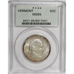 1927 50C Vermont MS65 PCGS