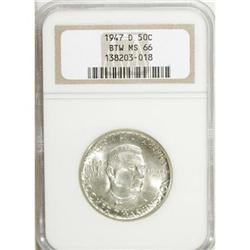 1947-D 50C Booker T. Washington MS66 NGC
