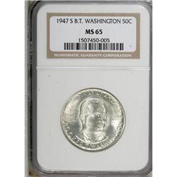 1947-S 50C Booker T. Washington MS65 NGC