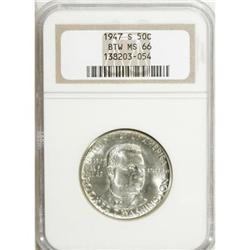 1947-S 50C Booker T. Washington MS66 NGC