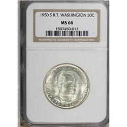 1950-S 50C Booker T. Washington MS66 NGC
