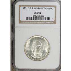 1951-S 50C Booker T. Washington MS66 NGC