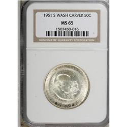 1951-S 50C Washington-Carver MS65 NGC