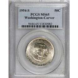 1954-S 50C Washington-Carver MS65 PCGS