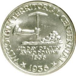 1936 50C Wisconsin MS64 NGC