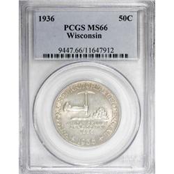 1936 50C Wisconsin MS66 PCGS